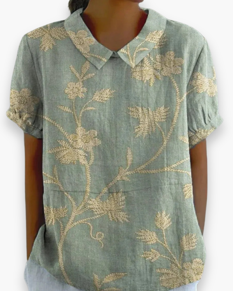Blouse Florale Décontractée pour Femme - Légère et Libérée
