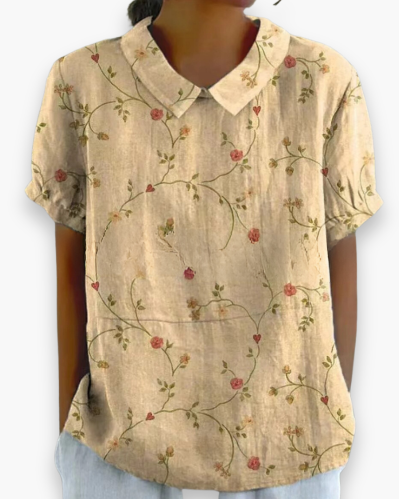 Blouse Florale Décontractée pour Femme - Légère et Libérée