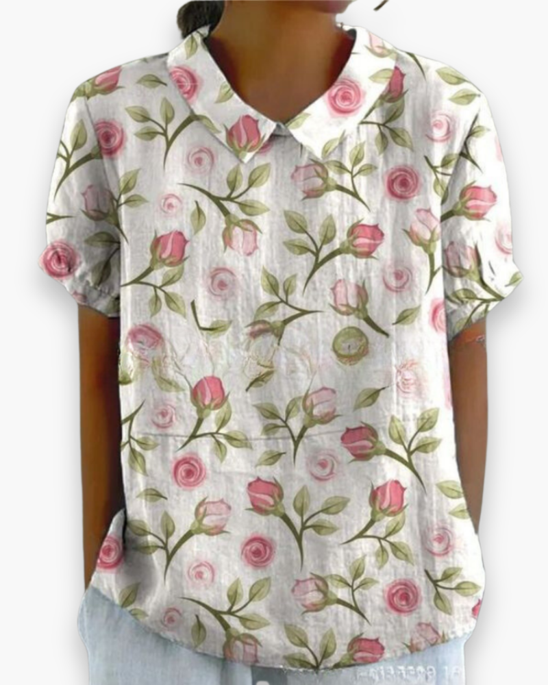 Blouse Florale Décontractée pour Femme - Légère et Libérée