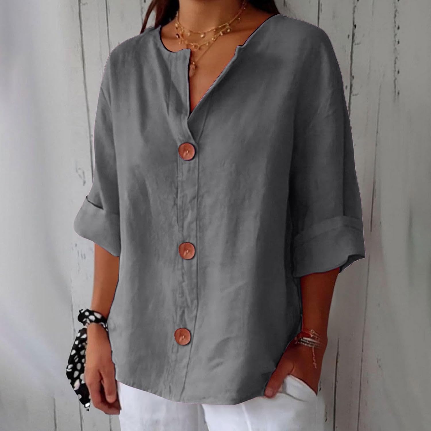 Chemise Femme en Lin Léger - Élégance Respirante Pour L'Été