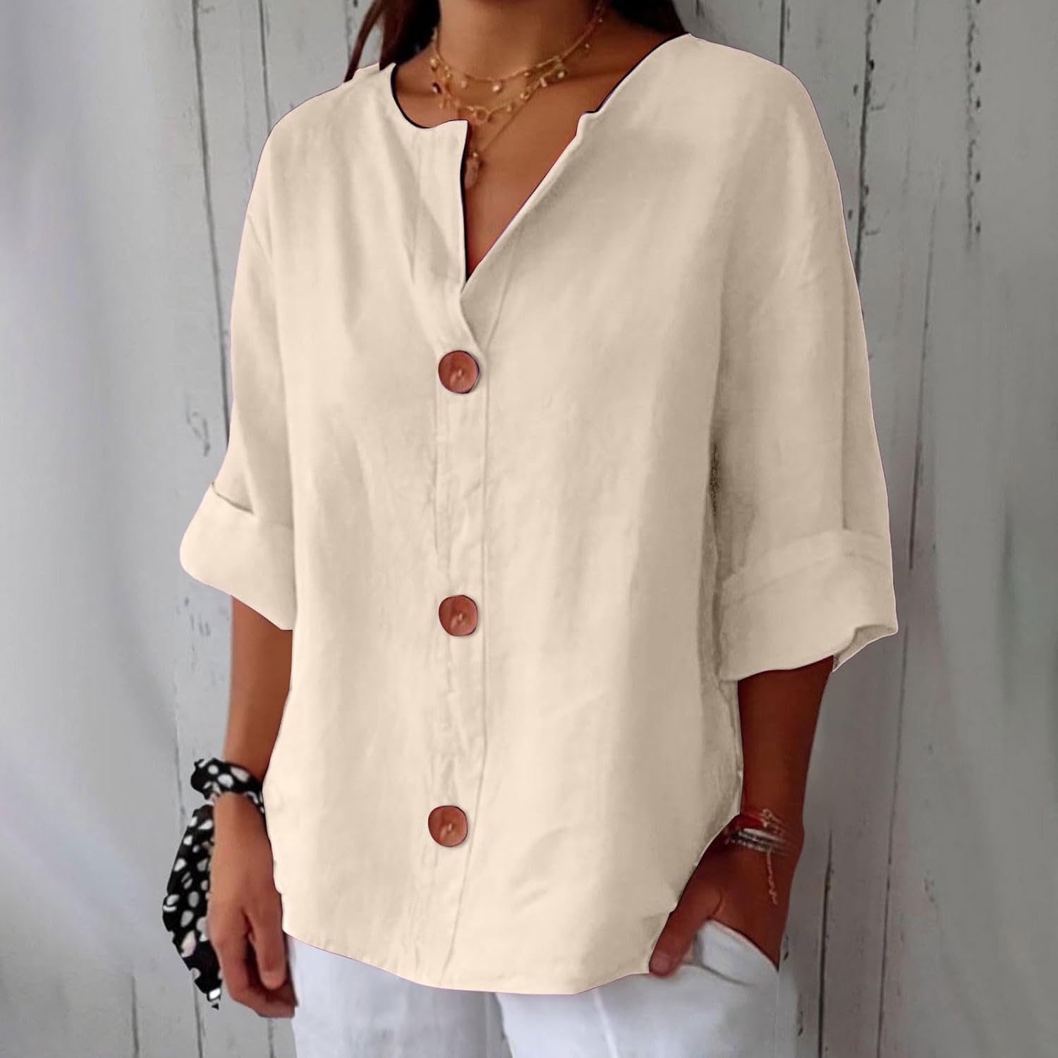 Chemise Femme en Lin Léger - Élégance Respirante Pour L'Été