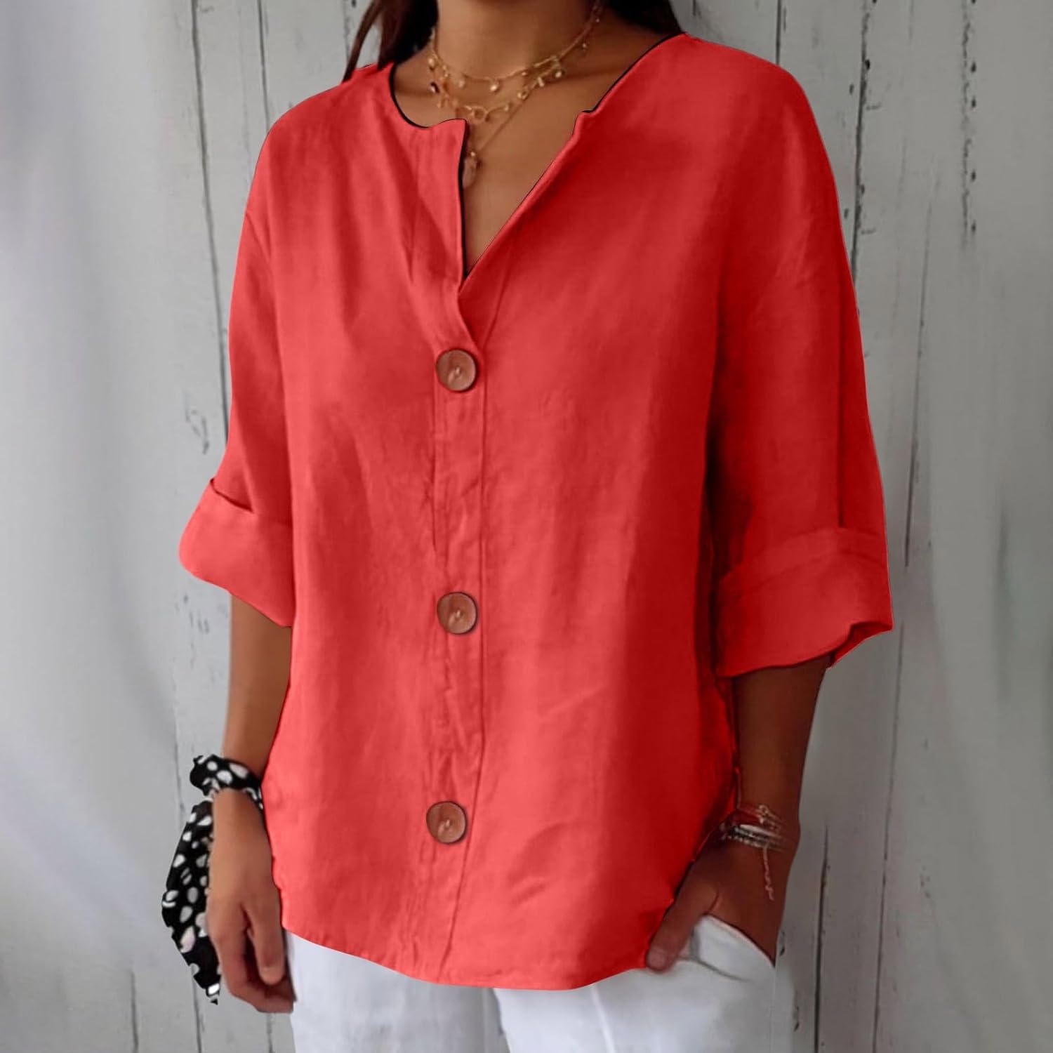 Chemise Femme en Lin Léger - Élégance Respirante Pour L'Été