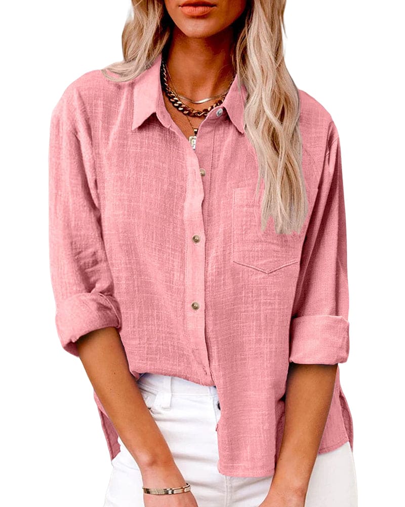 Chemise en lin femme-| Élégance et confort décontracté