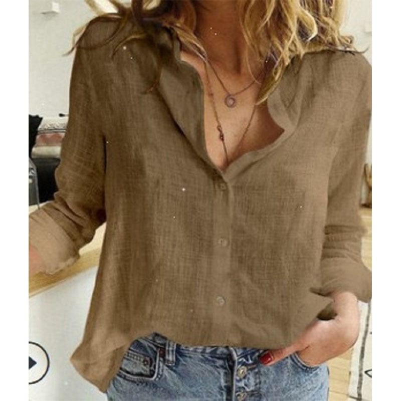 Chemise en Lin Élégante - Col Pointu | Haute Qualité