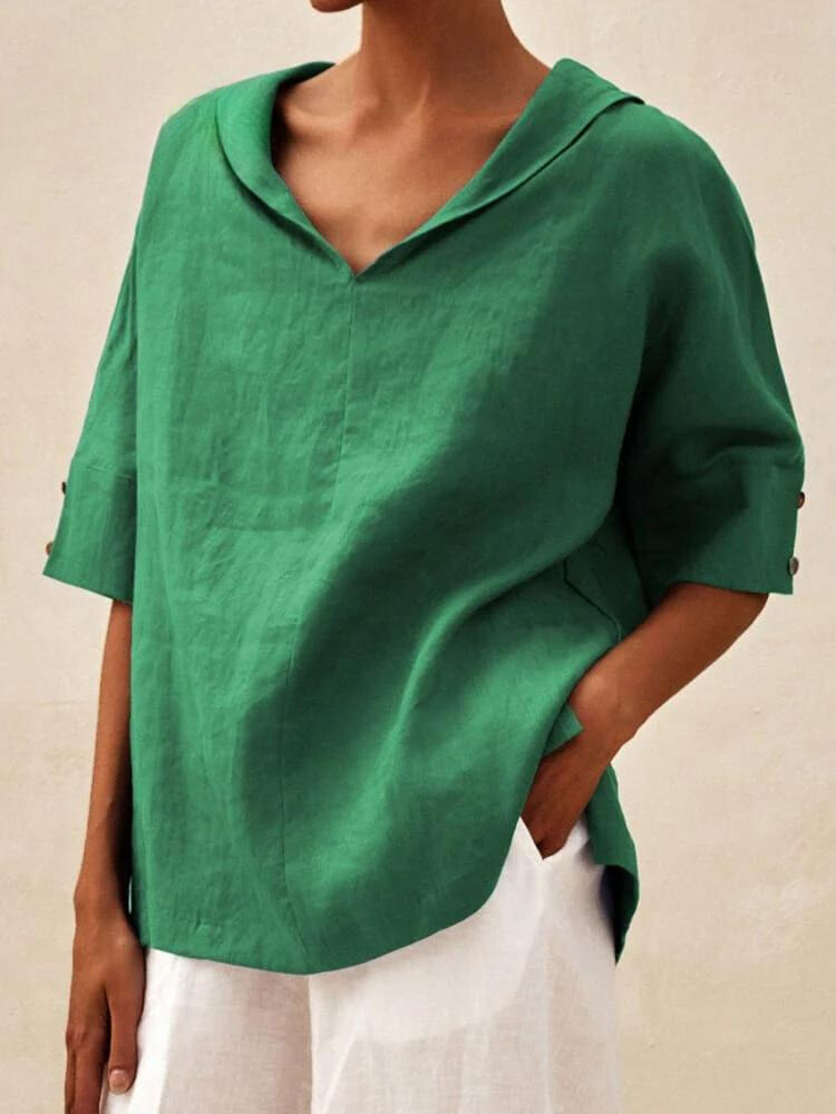 Chemise Femme Col V - Décontractée, Élégante & Confortable