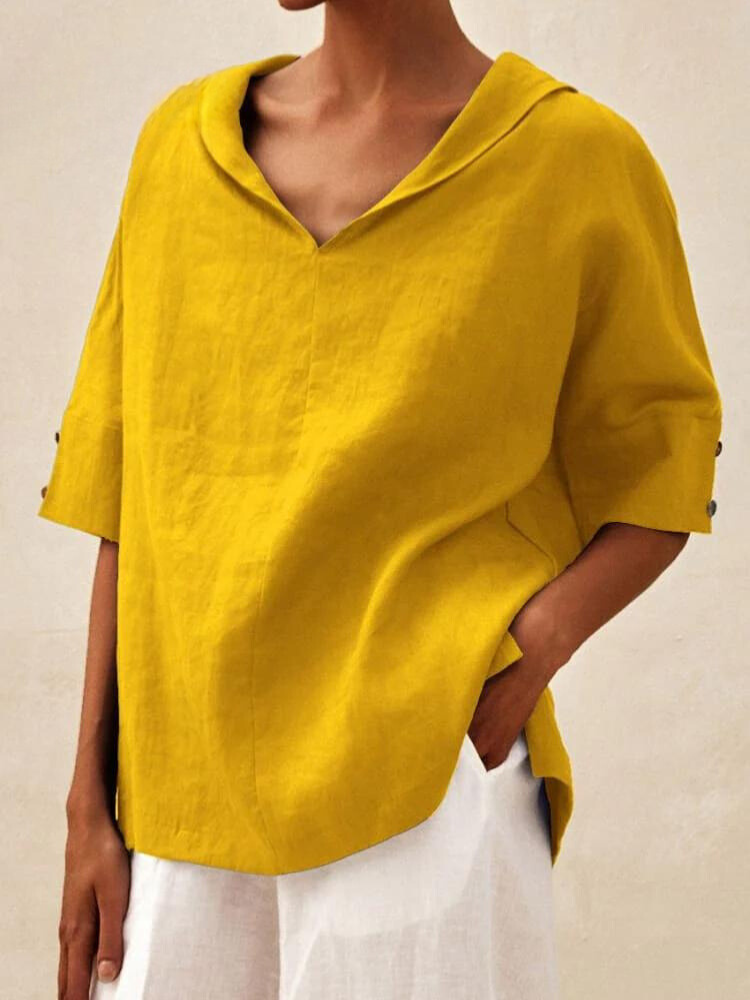 Chemise Femme Col V - Décontractée, Élégante & Confortable