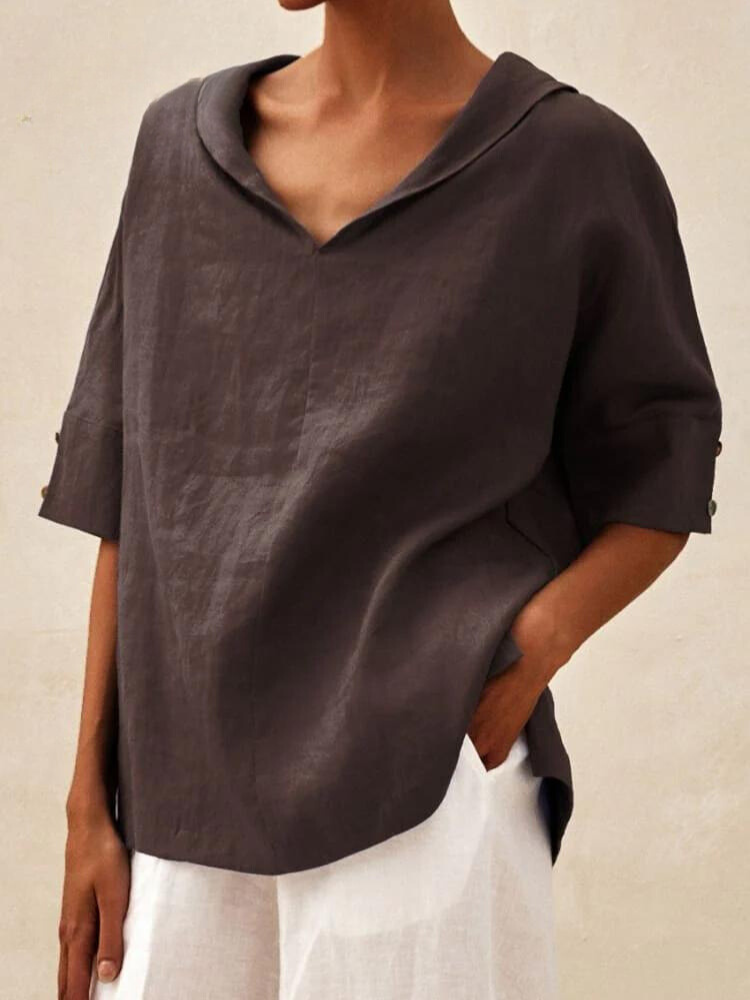 Chemise Femme Col V - Décontractée, Élégante & Confortable