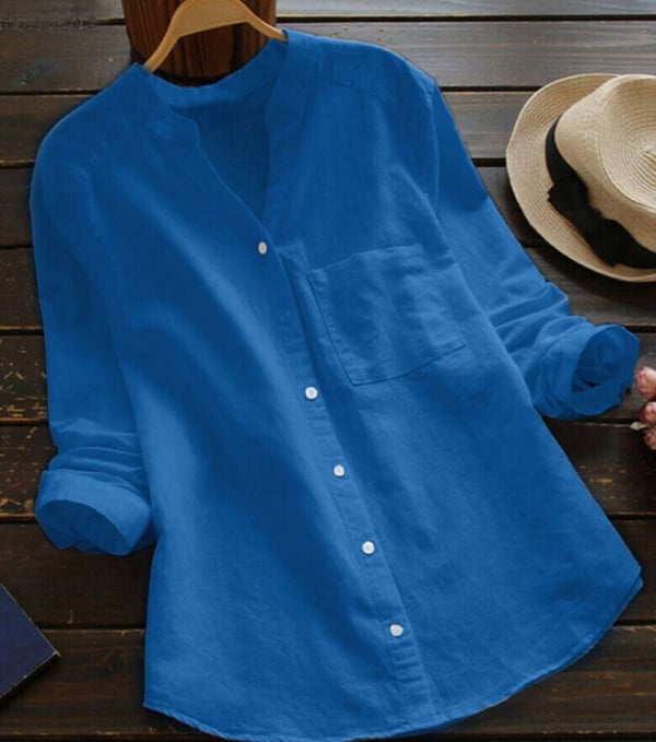 Sophia - Chemise Lin Coton Femme - Décontractée et Chic