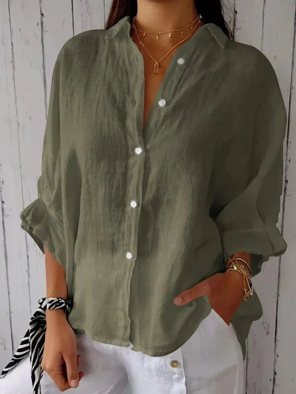 Chemisier Élégant en Lin Pour Femmes | Style Chic