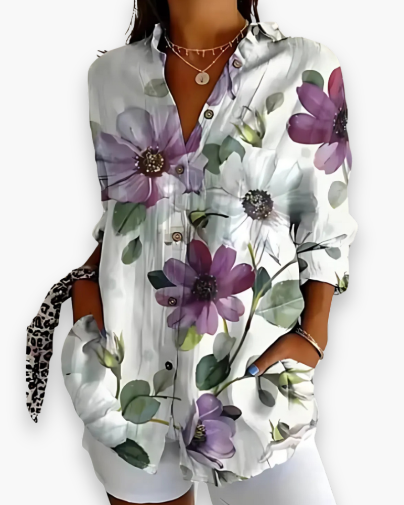 Chemisier Femme Chic - Imprimé Élégant | Style Raffiné