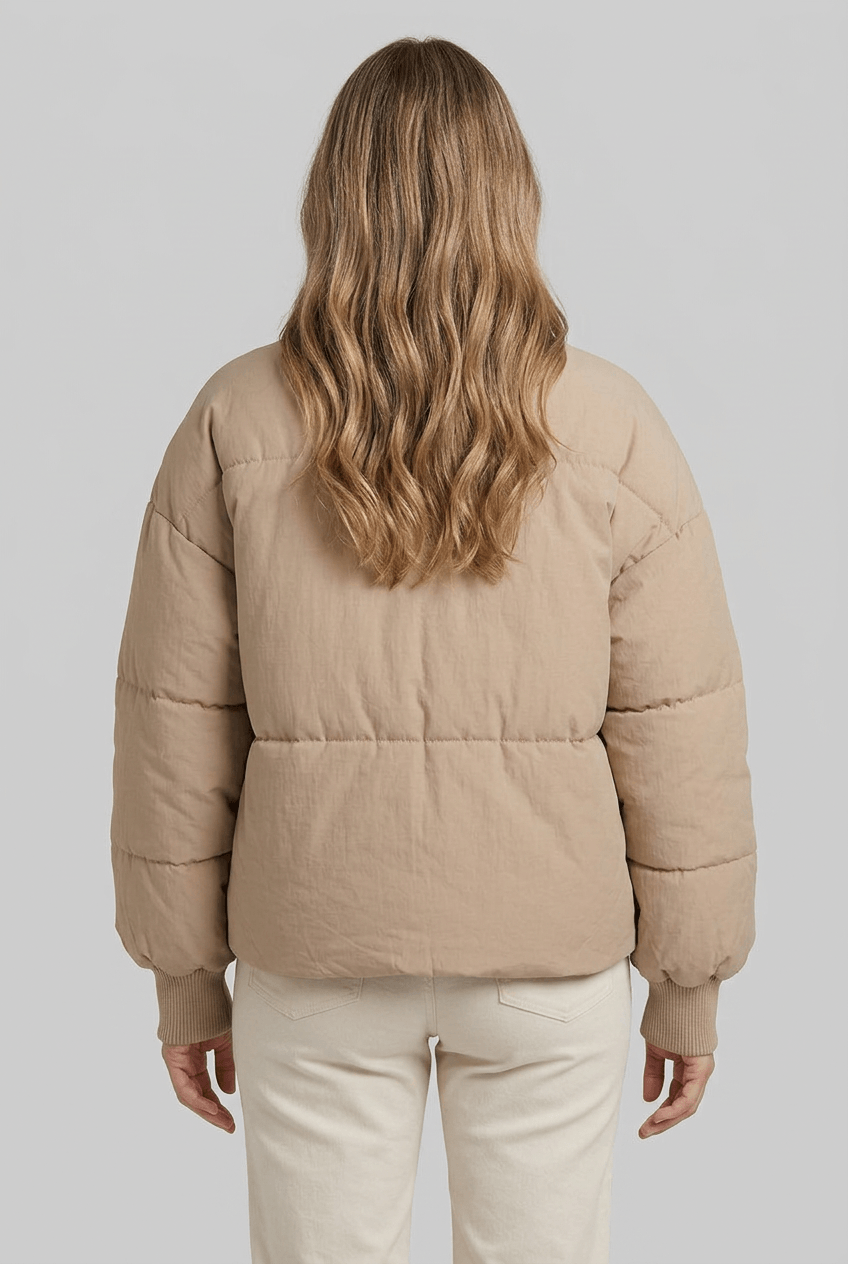 Doudoune Femme Matelassée | Col Zippé Haut