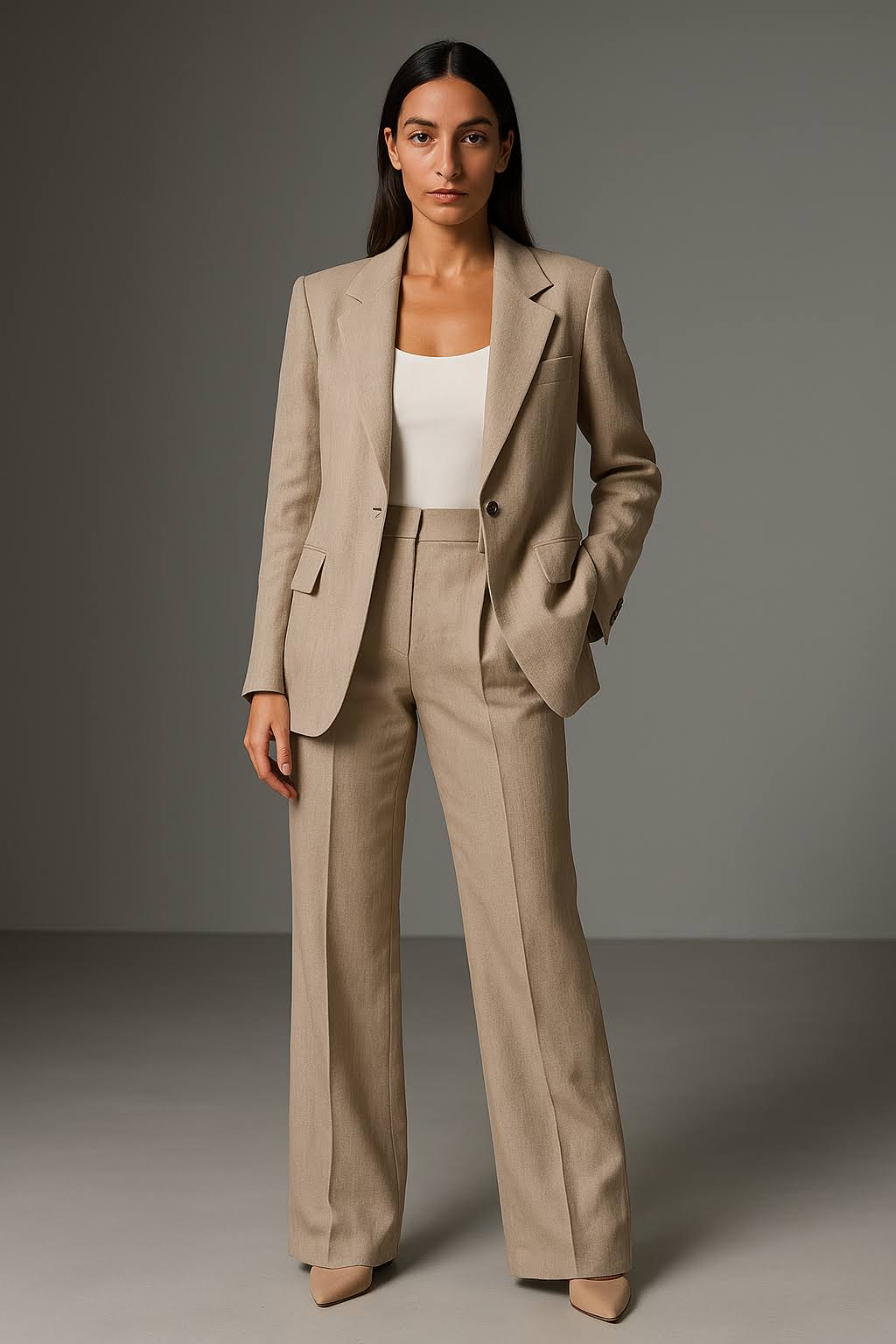 Ensemble Blazer et Pantalon Femme - Costume Deux Pièces Élégant