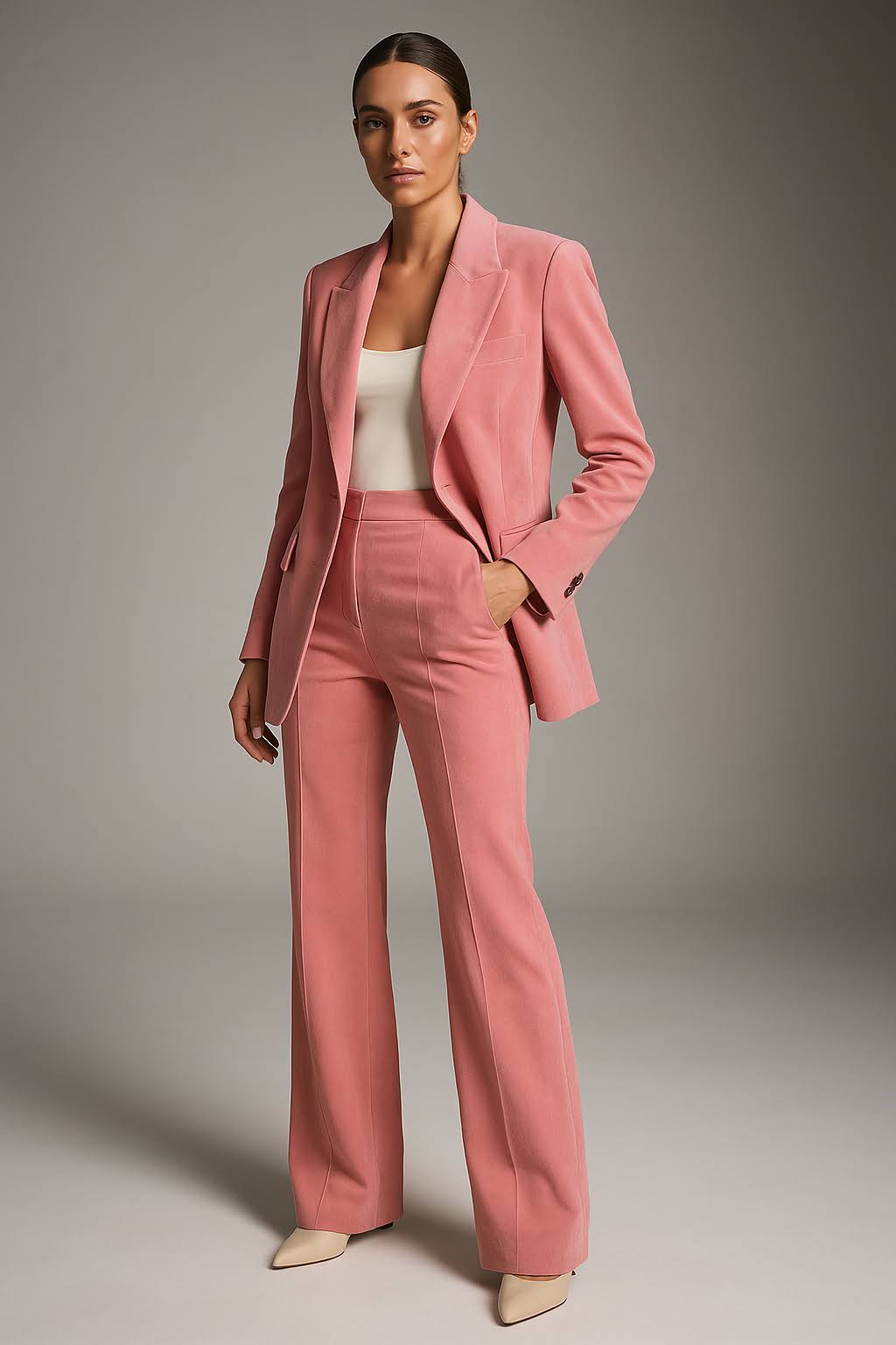 Ensemble Blazer et Pantalon Femme - Costume Deux Pièces Élégant