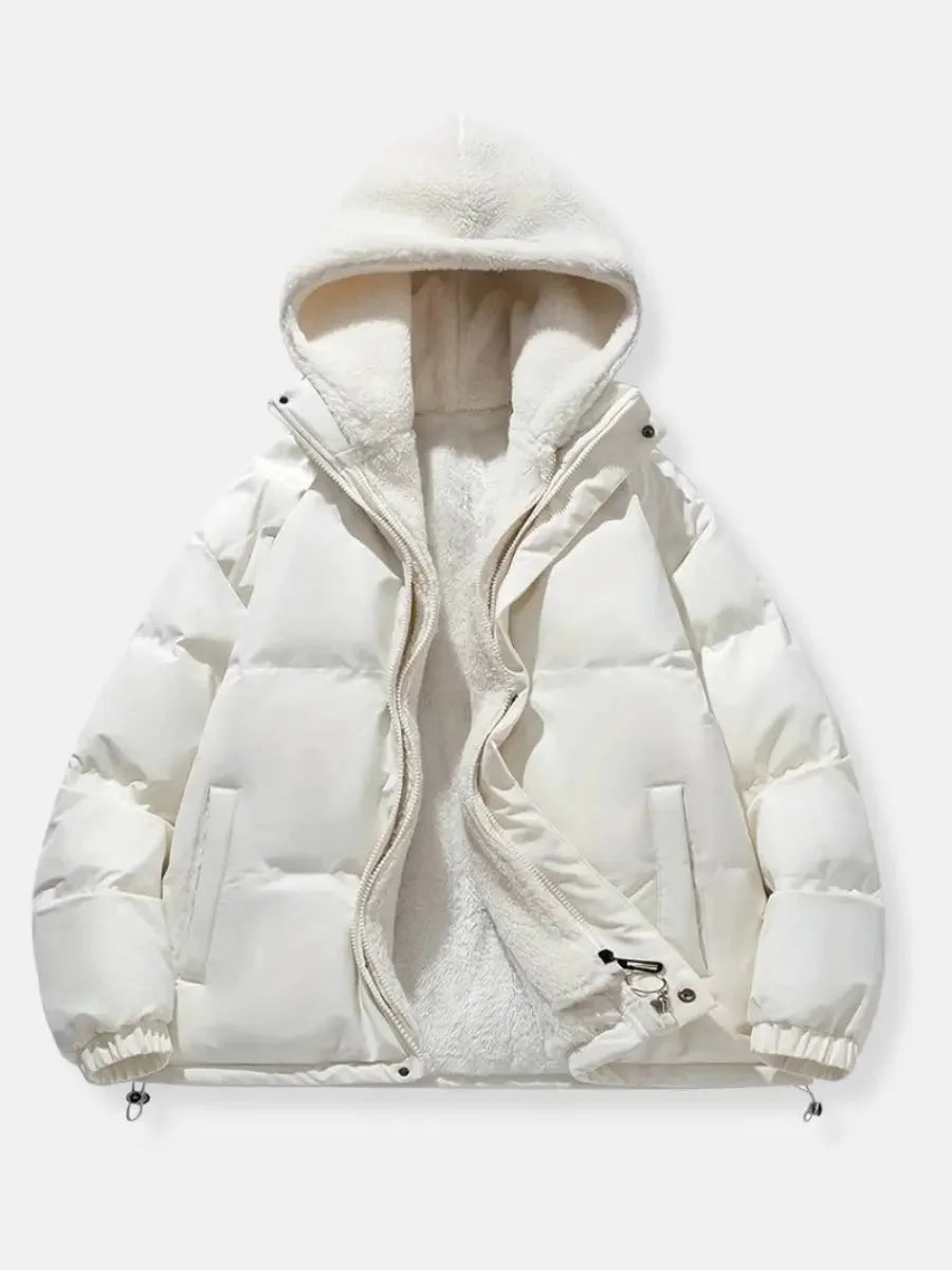 Doudoune d'hiver pour femme avec capuche et doublure douce