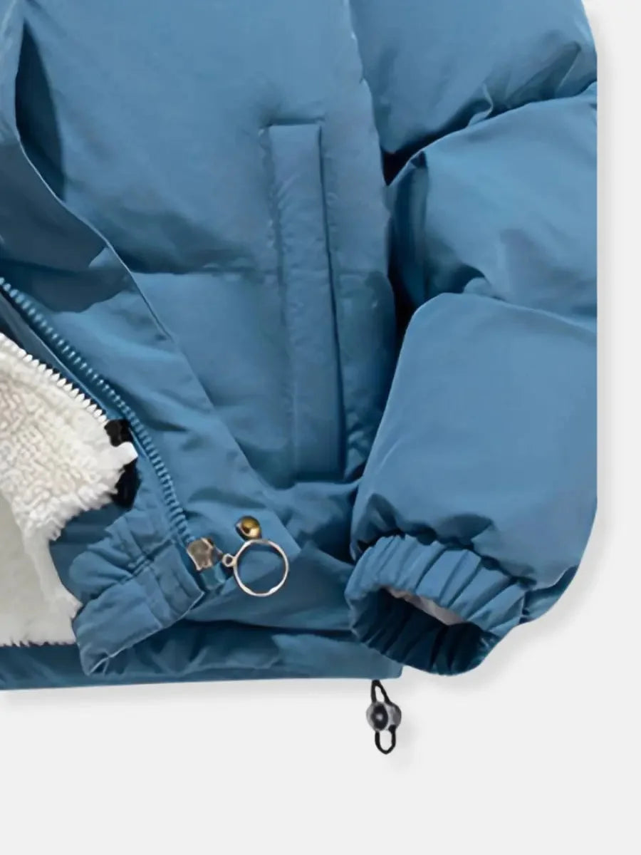 Doudoune d'hiver pour femme avec capuche et doublure douce