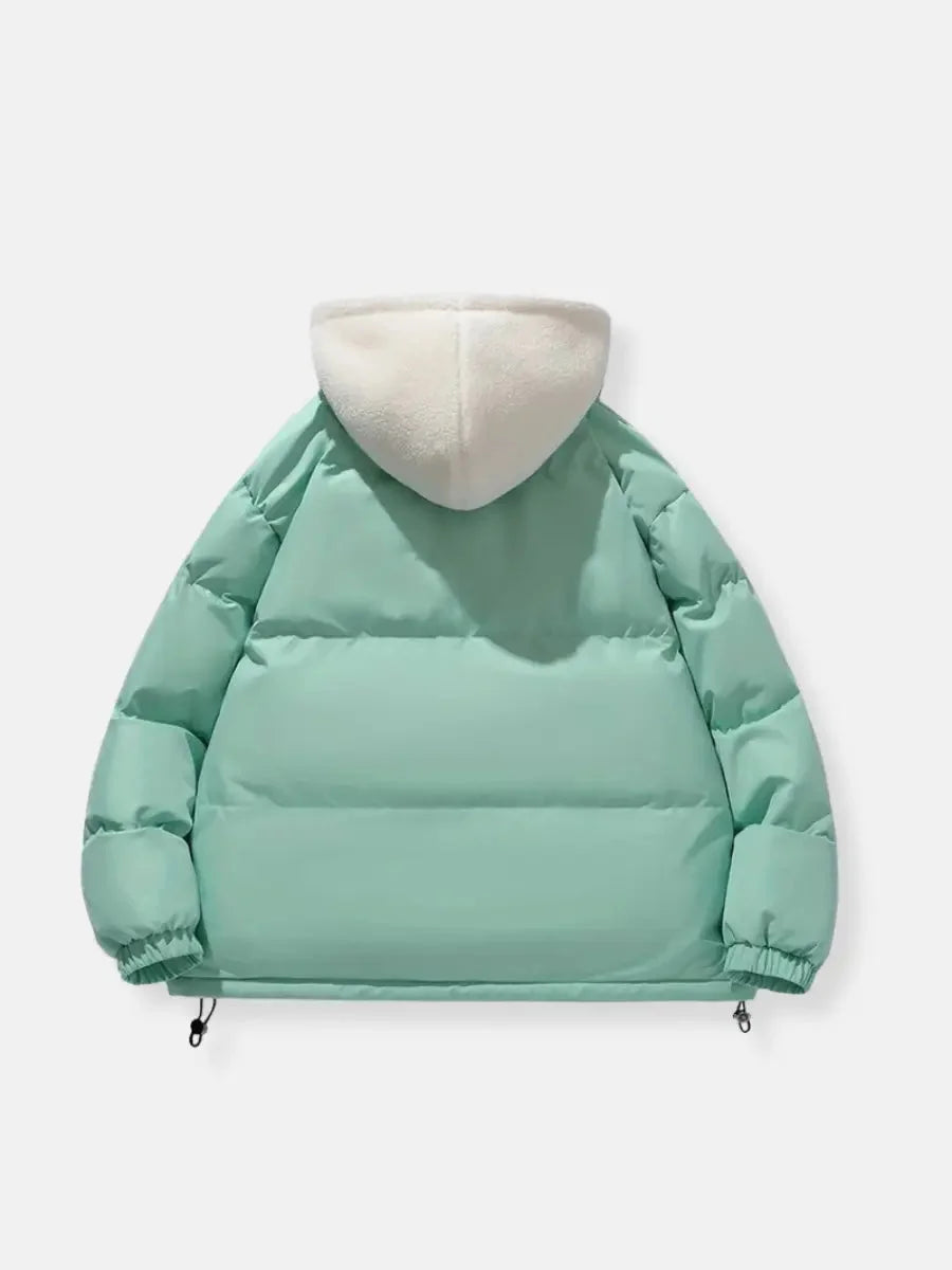 Doudoune d'hiver pour femme avec capuche et doublure douce