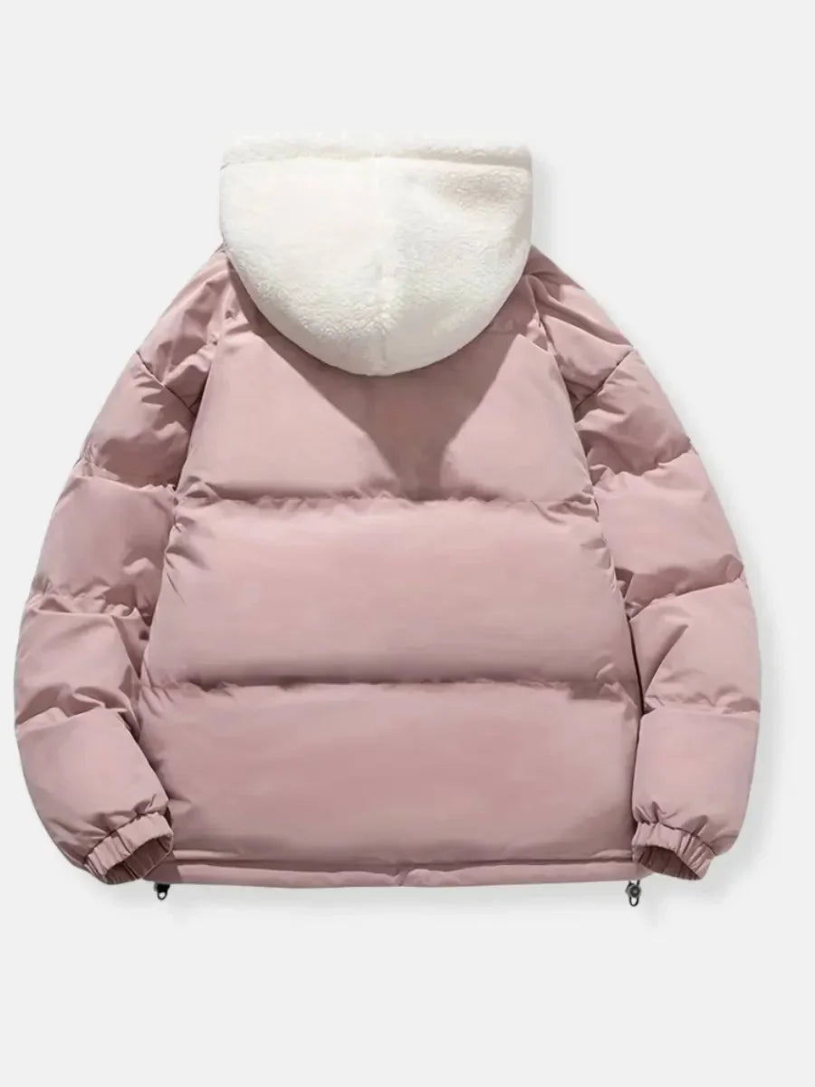 Doudoune d'hiver pour femme avec capuche et doublure douce