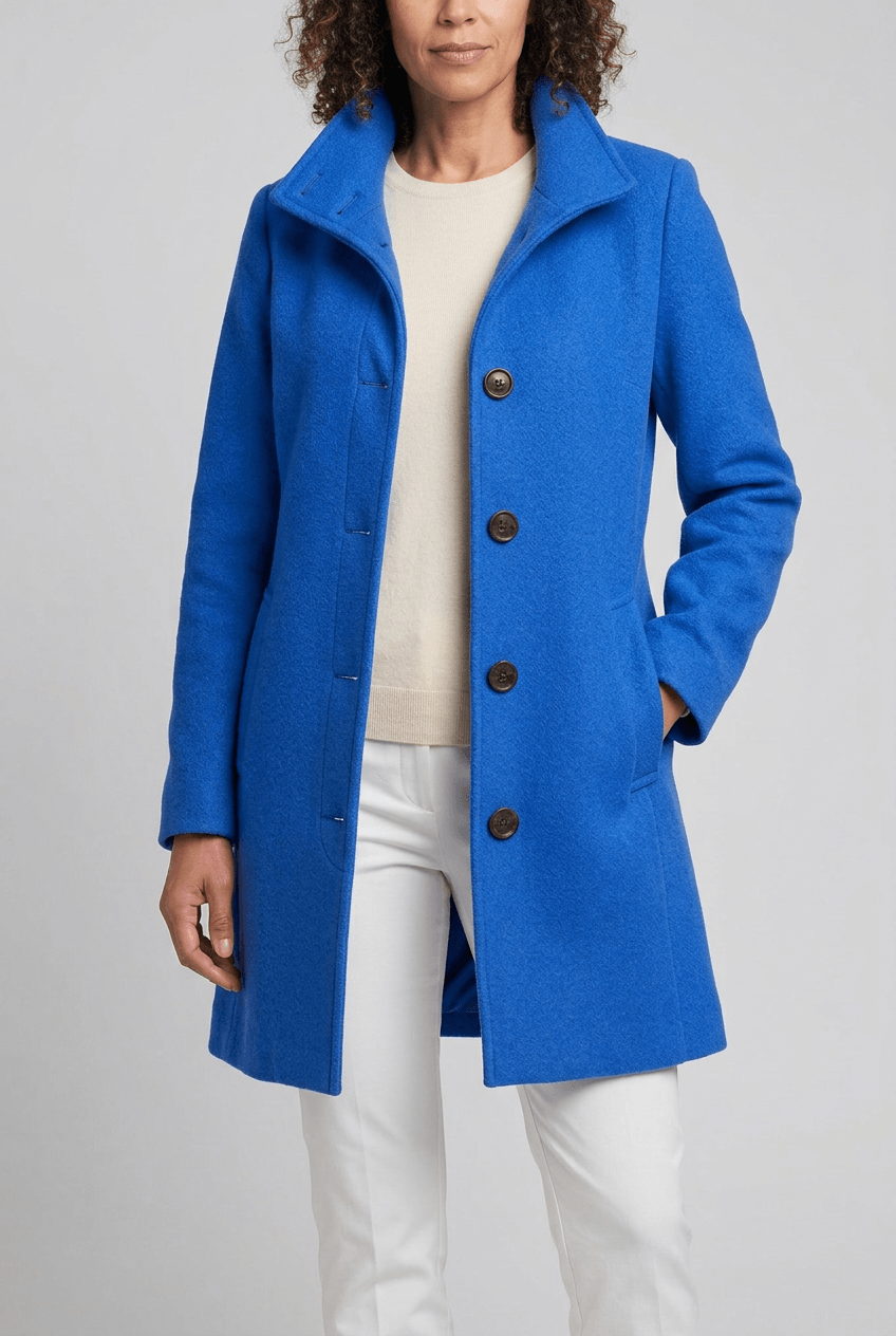 Manteau Femme | Col Montant Boutonné