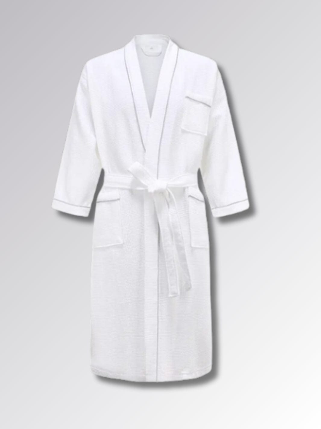 Women's waffle cotton bathrobe