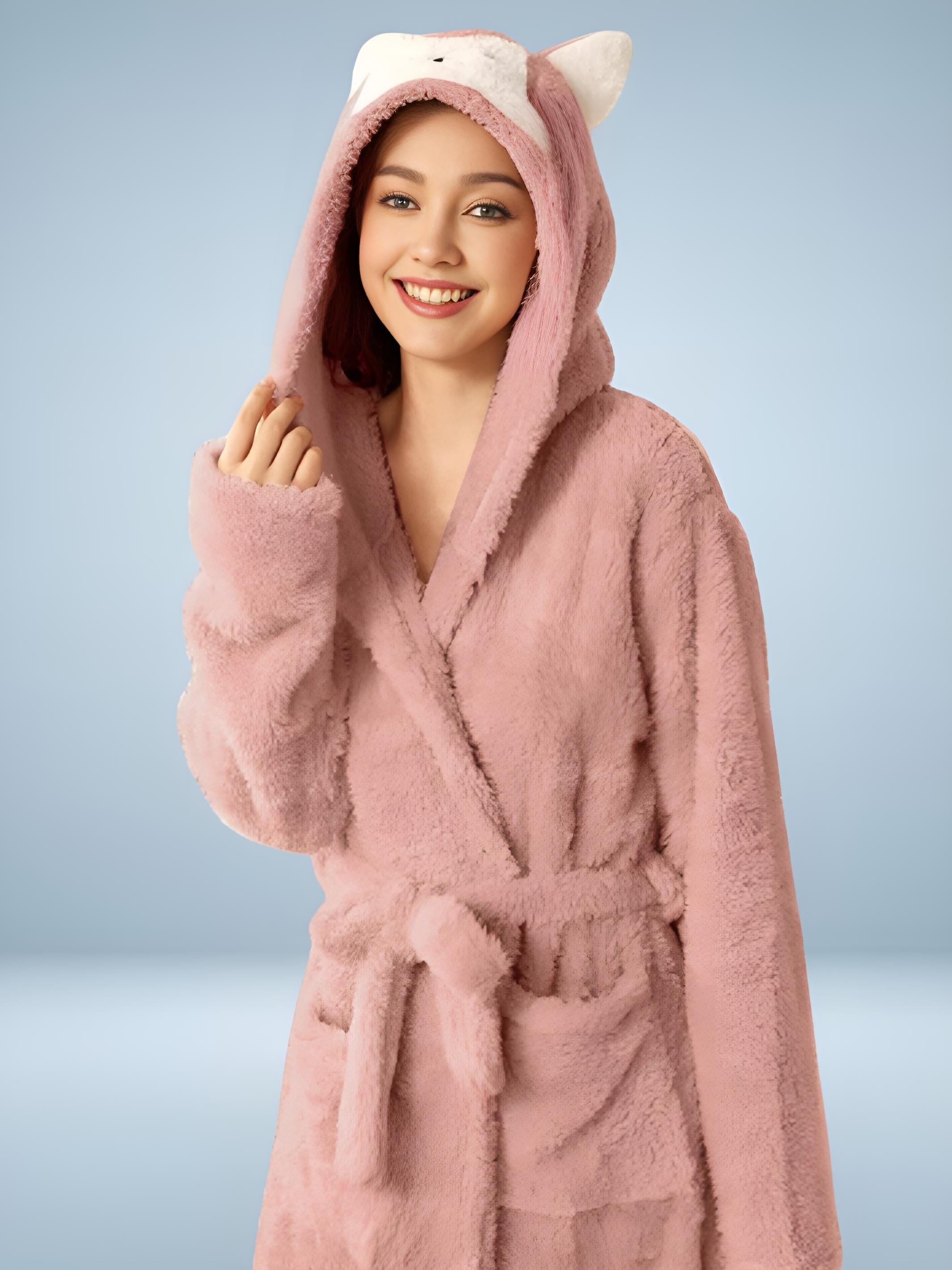 Women's Fleece Bathrobe - Lapinelle