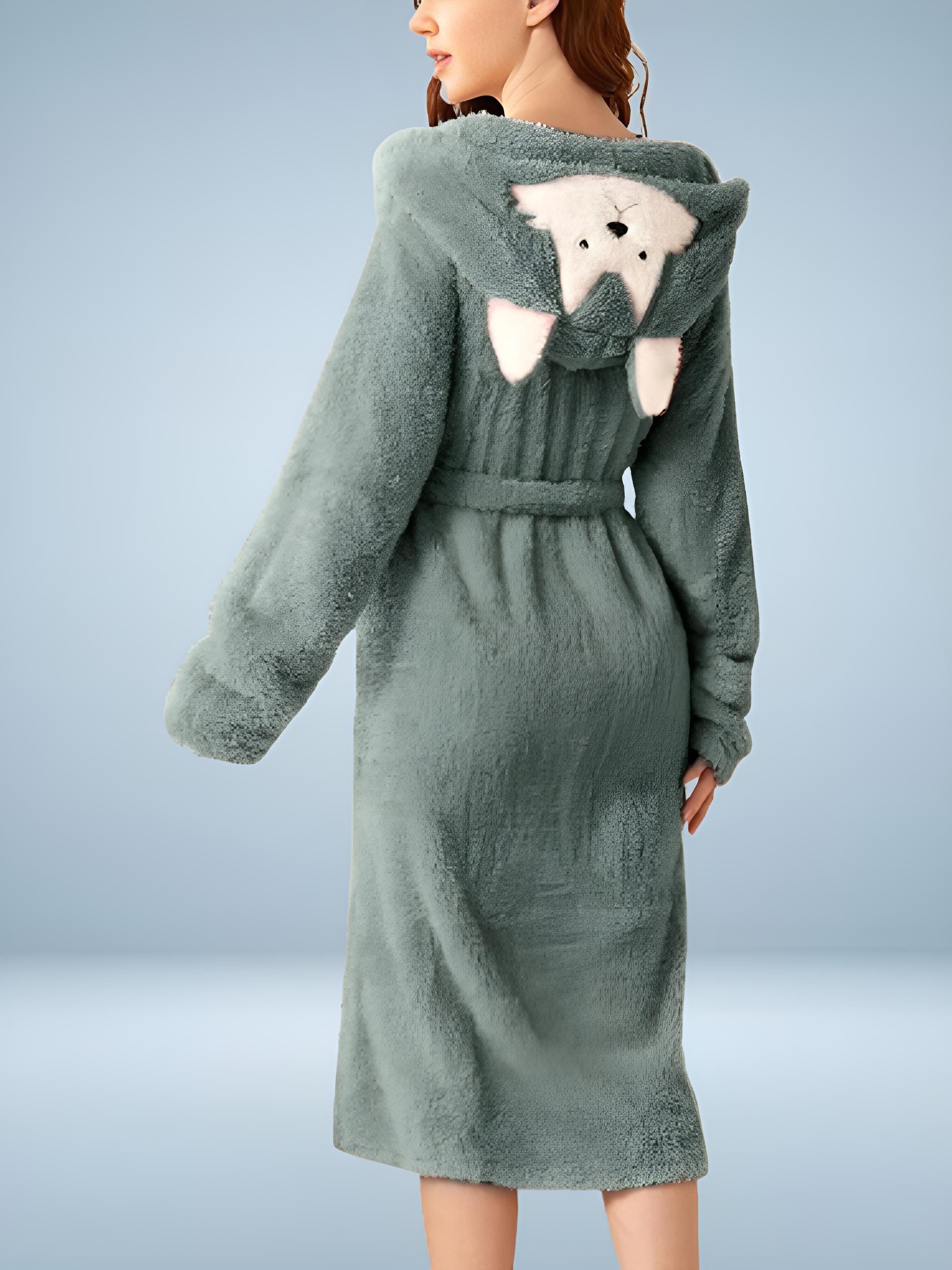 Women's Fleece Bathrobe - Lapinelle