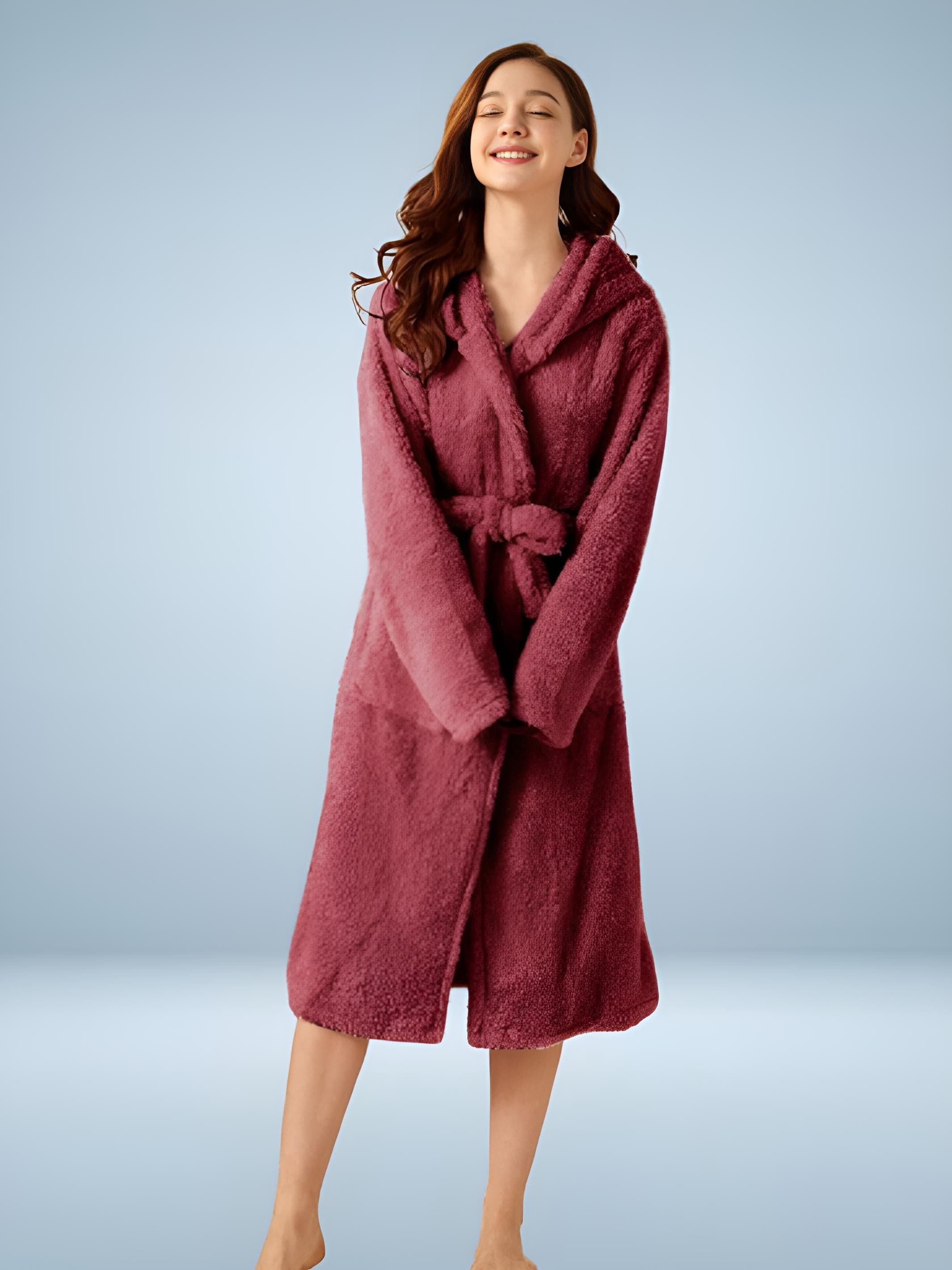 Women's Fleece Bathrobe - Lapinelle
