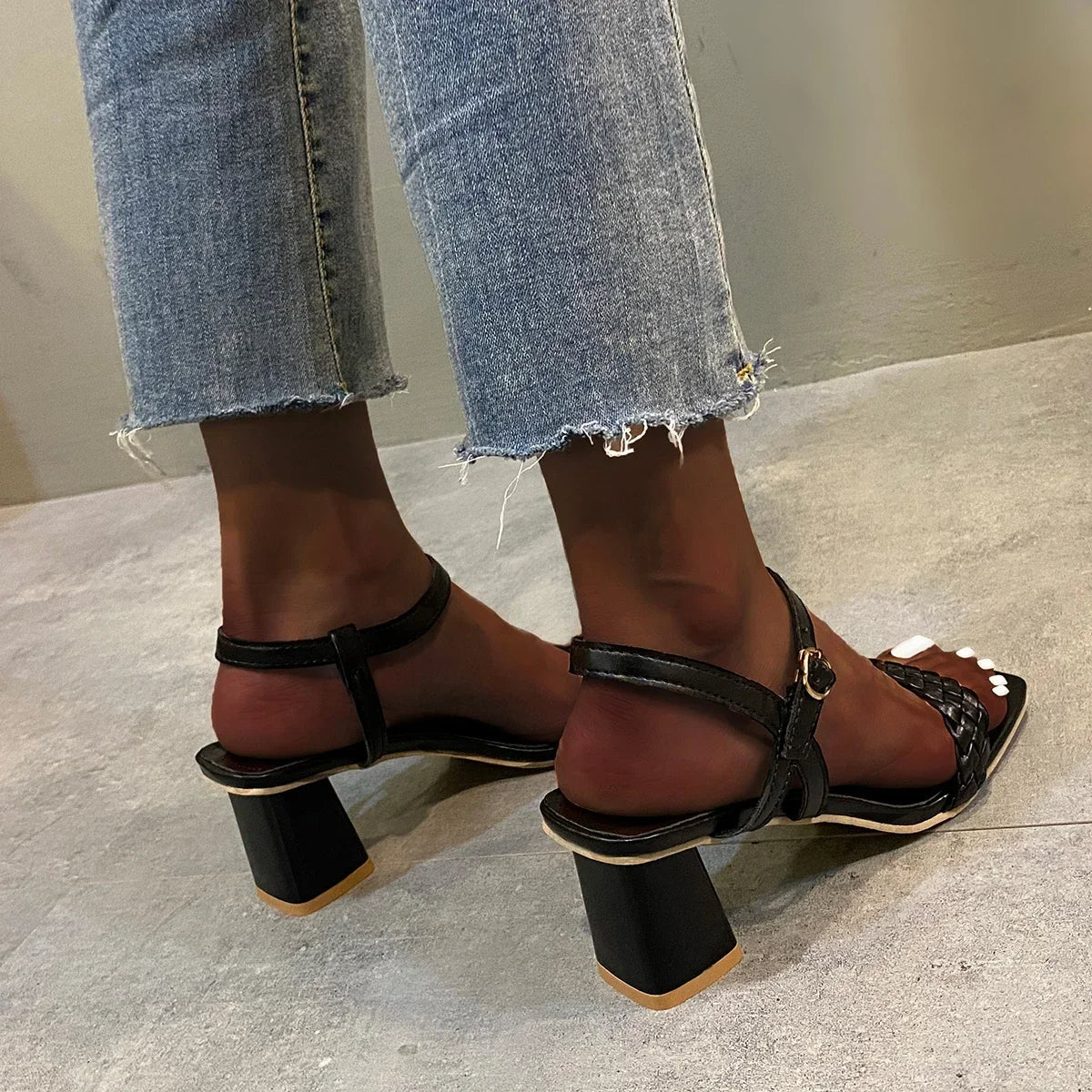 Sandale à Talon Femme Confortable et Tendance