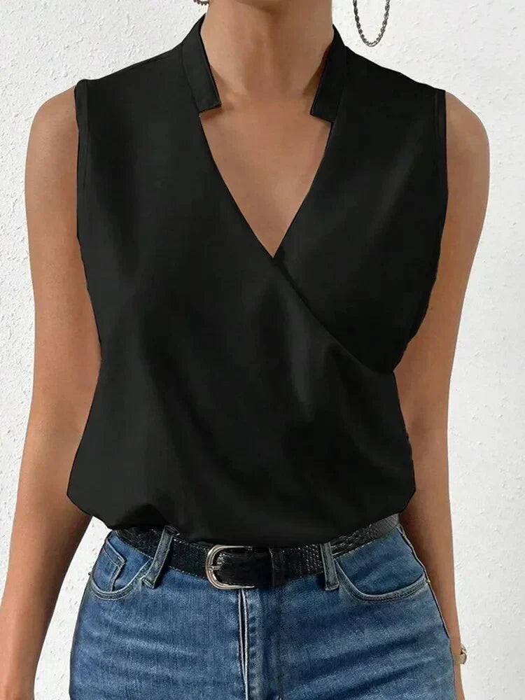 Top été femme - Chic, sans manches, col V