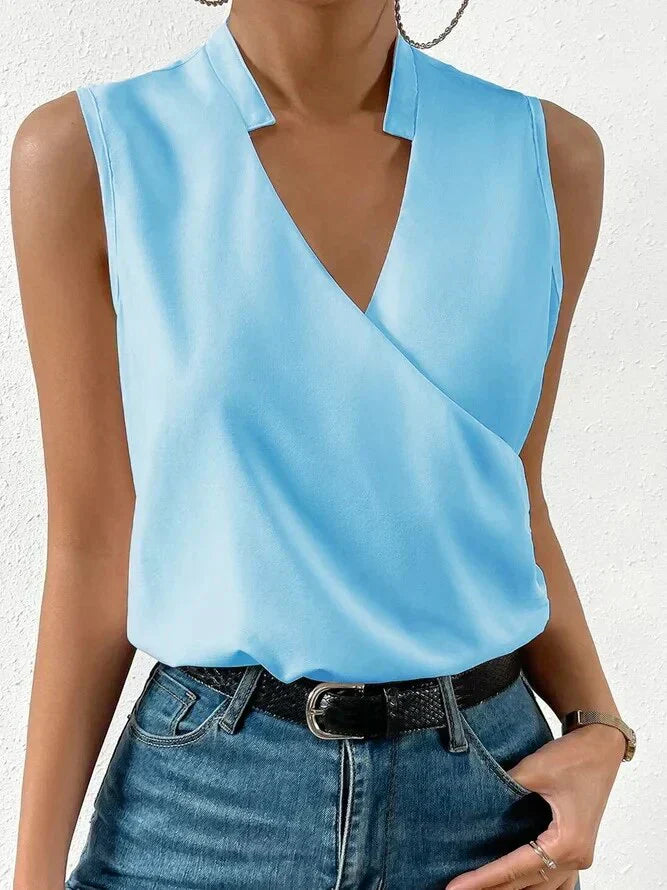 Top été femme - Chic, sans manches, col V