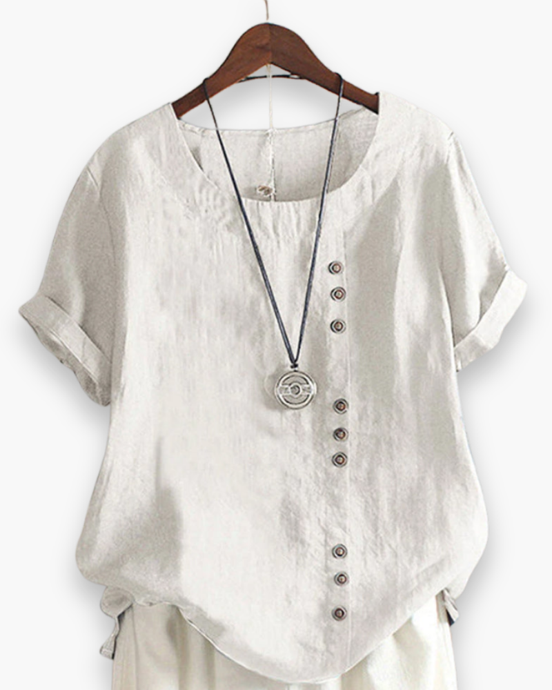 Top Boutonné Décontracté Femme - Chic et Confort Estival