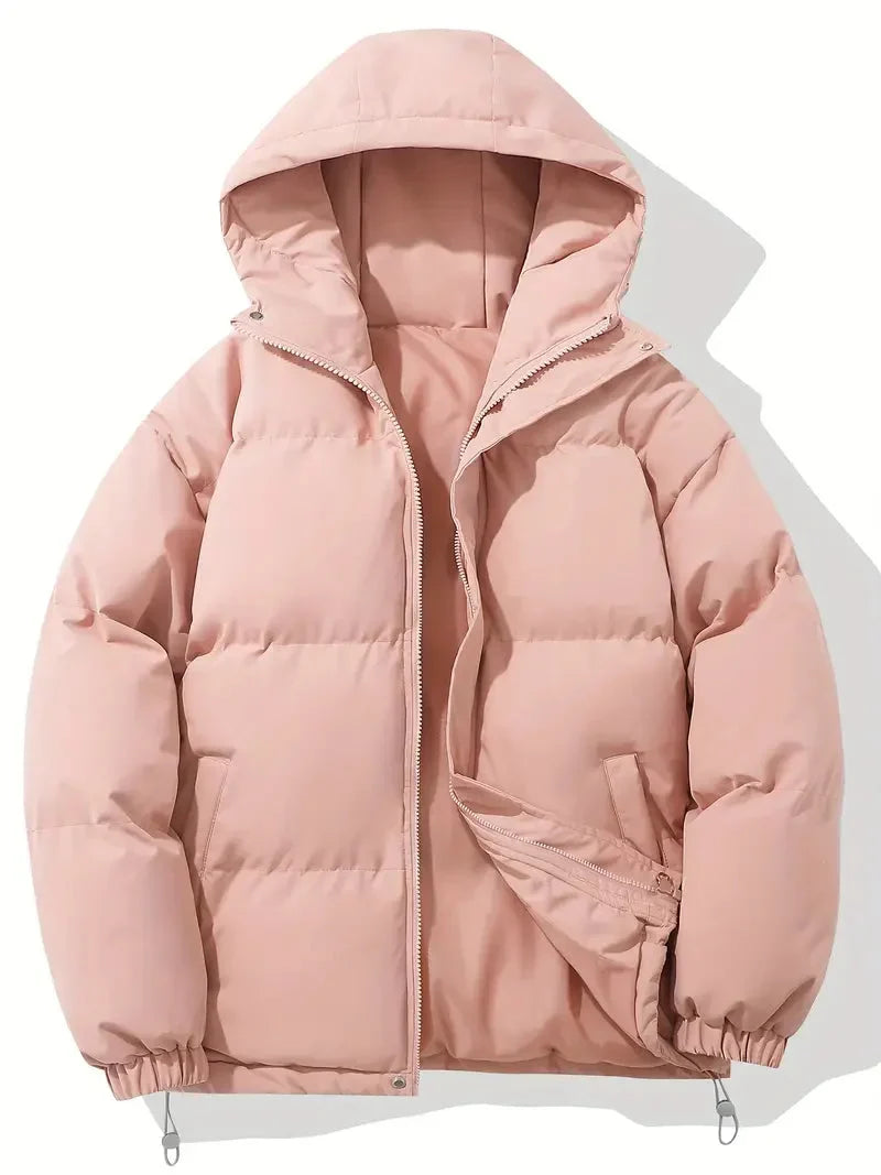 Veste d'hiver femme à capuche ajustable et zippée