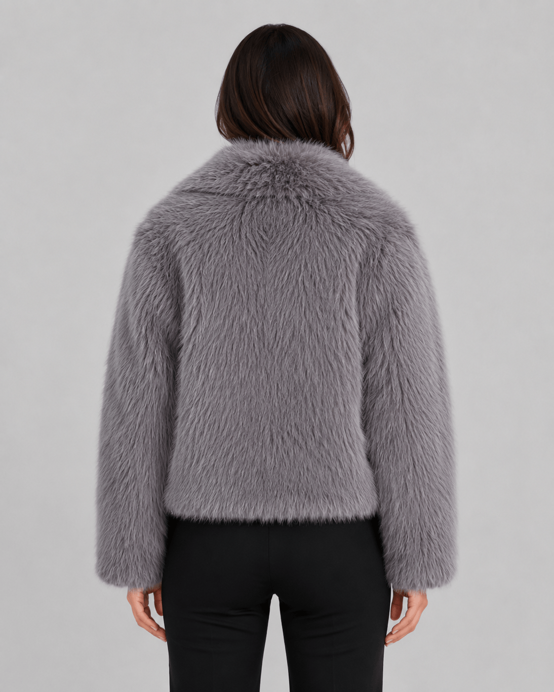 Veste Fausse Fourrure Femme | Col Châle Ample