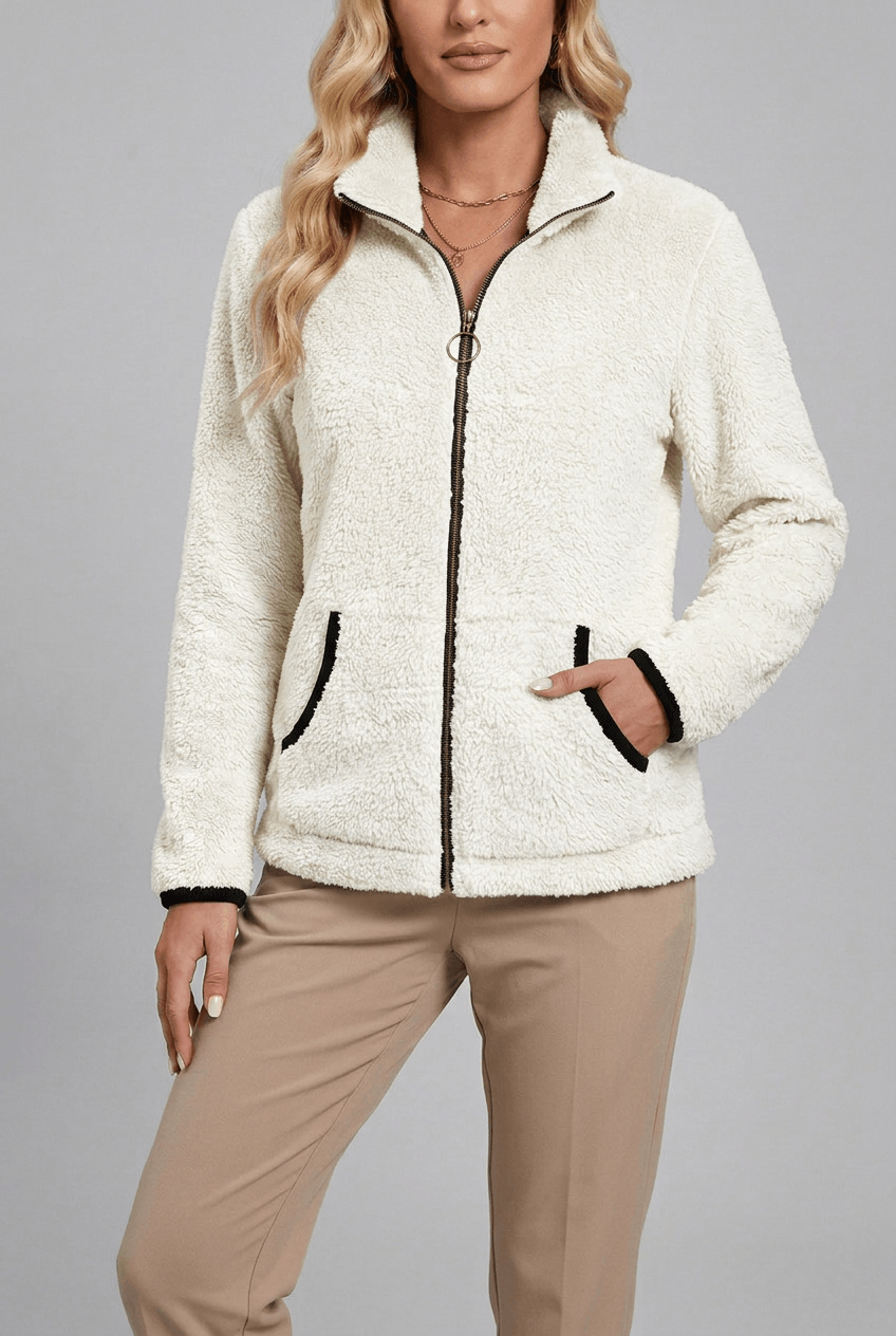 Veste Polaire Femme | Col Montant Zippé