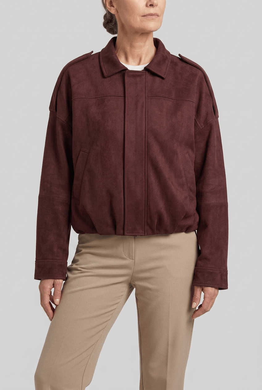 Veste femme courte oversize | Bomber à épaulettes