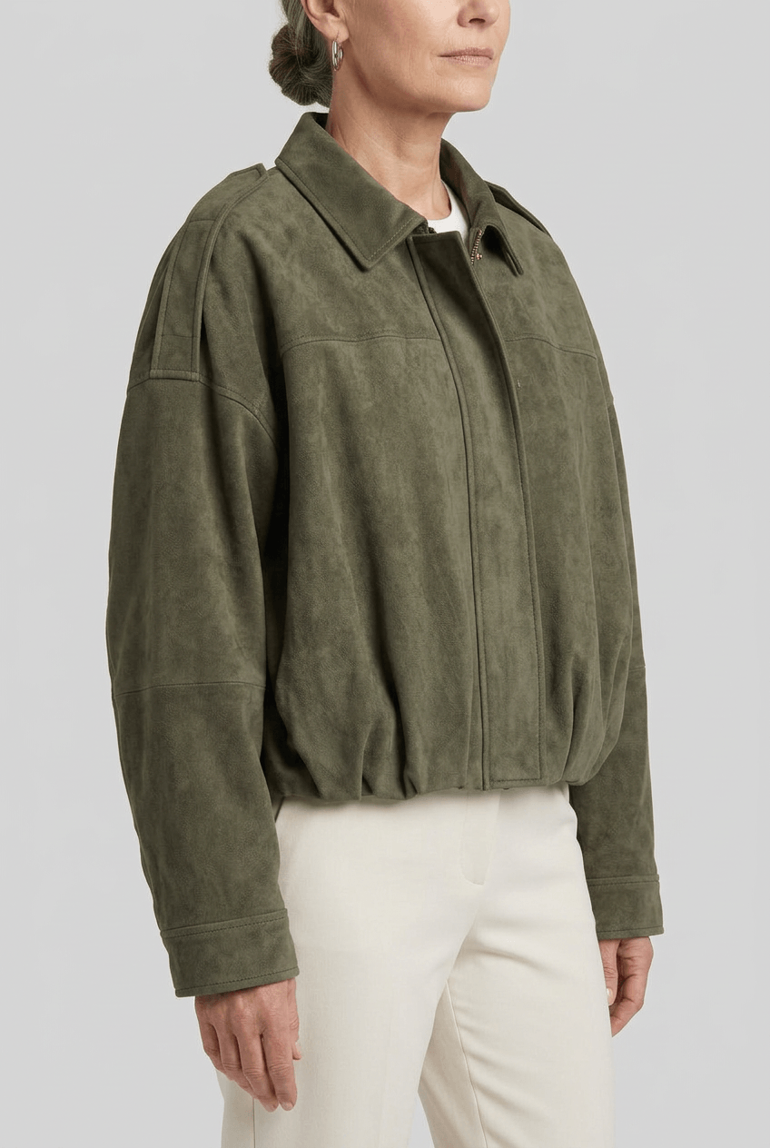Veste femme courte oversize | Bomber à épaulettes