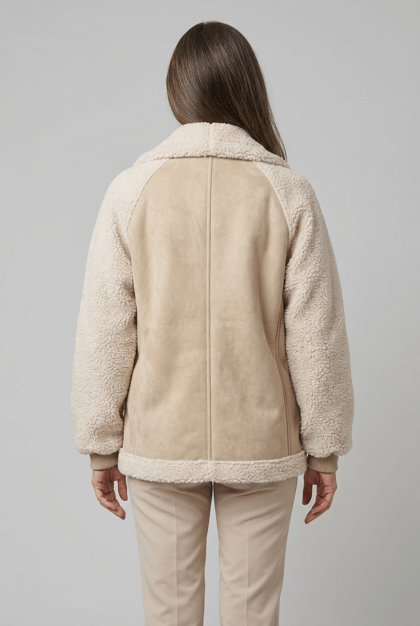 Veste Hiver Femme Texturée | Col Cranté Zippé