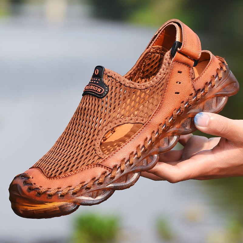 Orthopädische Leder-Sommersandalen für Herren