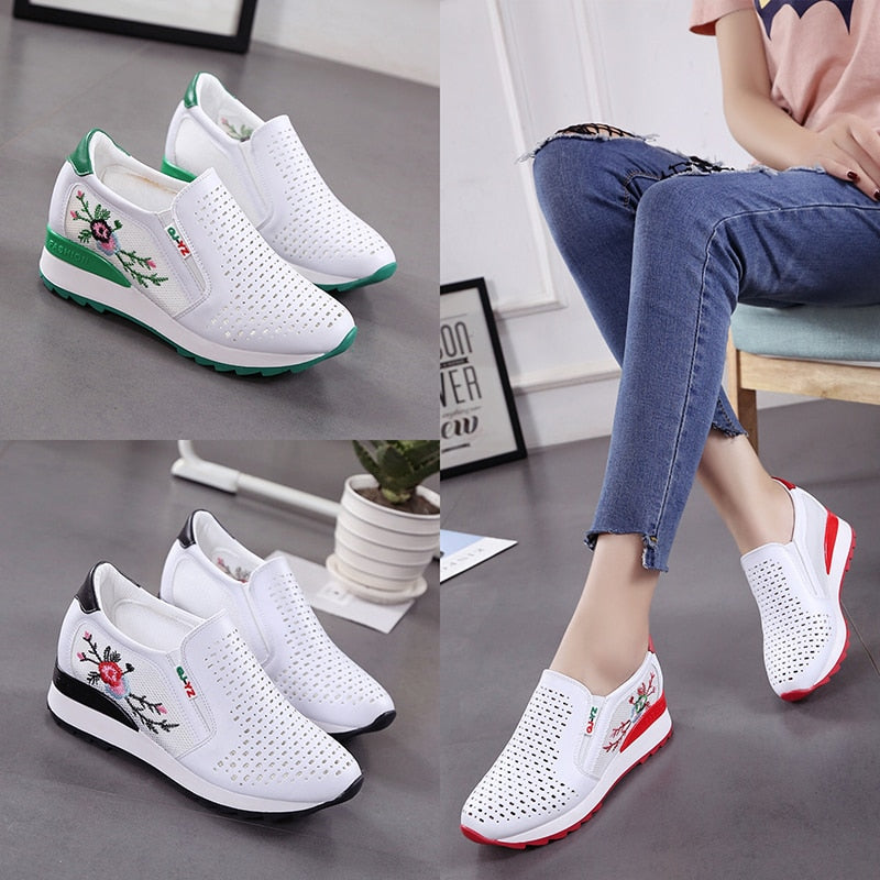 Baskets orthopédiques Confortable motif fleuri