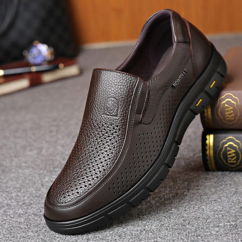 Luxuriöse Freizeitschuhe aus Leder für Herren – Kingo