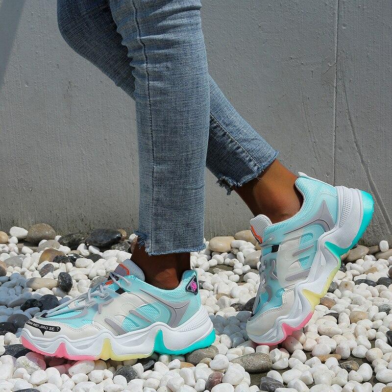 Superbes Baskets Pour Femme - EVA - Gris