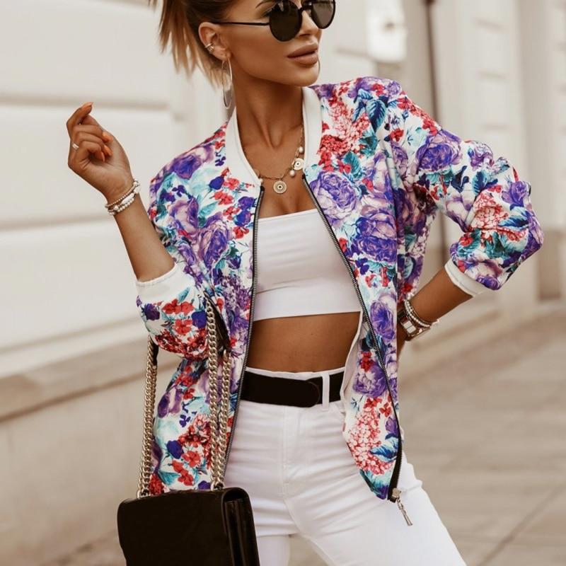 Veste Casual à Fleurs - Violet