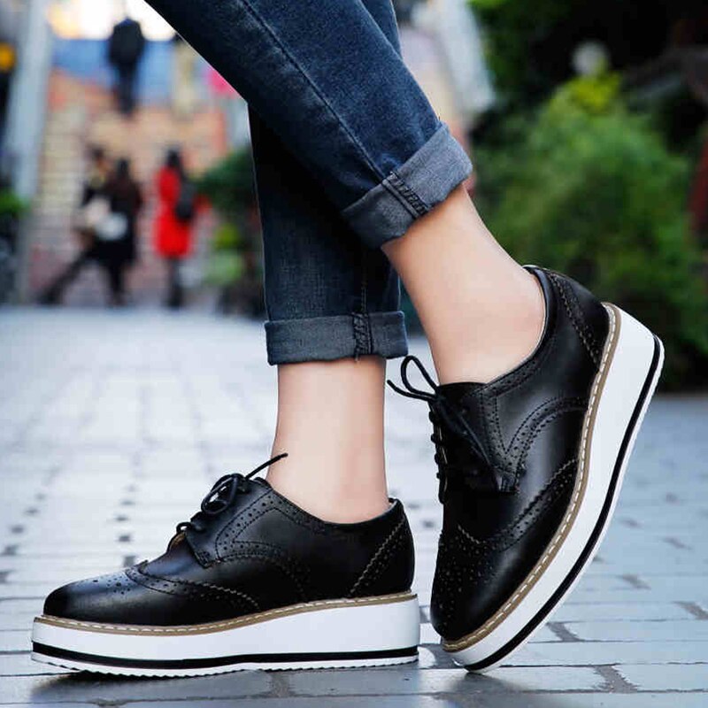 Chaussure orthopédique plateforme Oxford