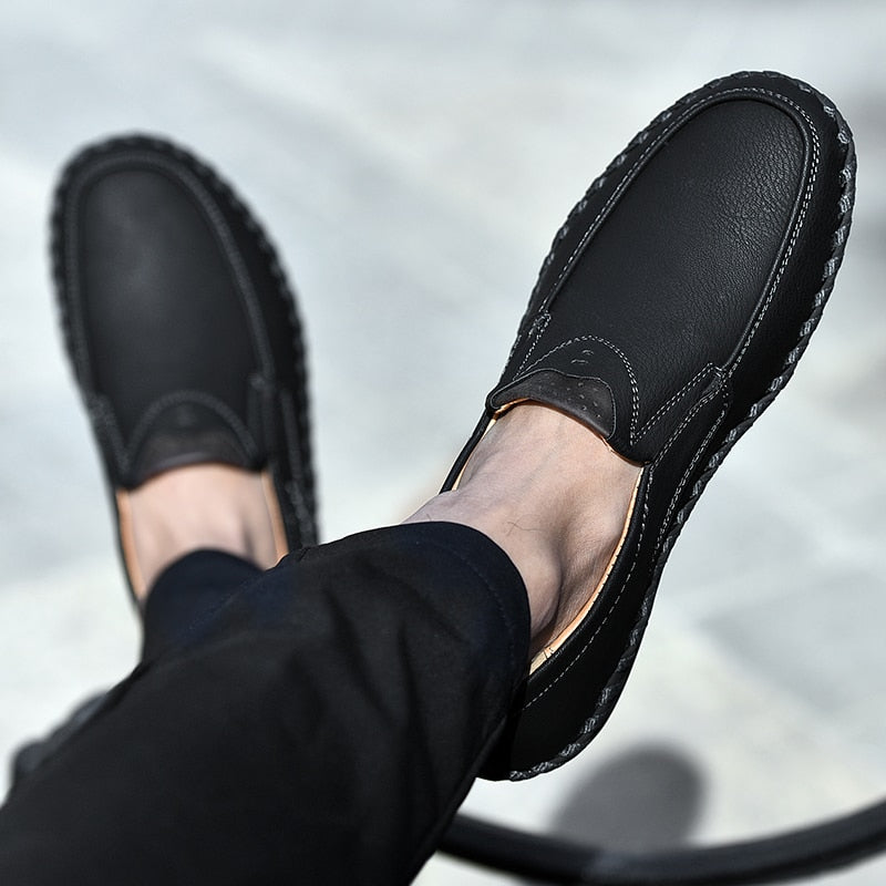 Mocassins en cuir confortables pour hommes