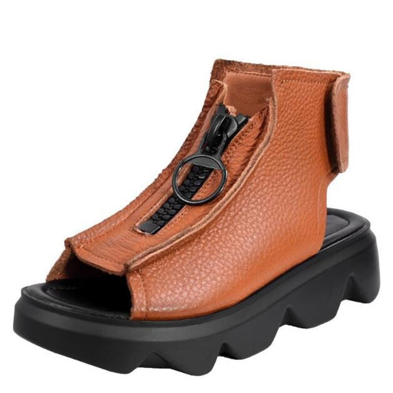Retro-Plateausandalen für Damen - Fetoo