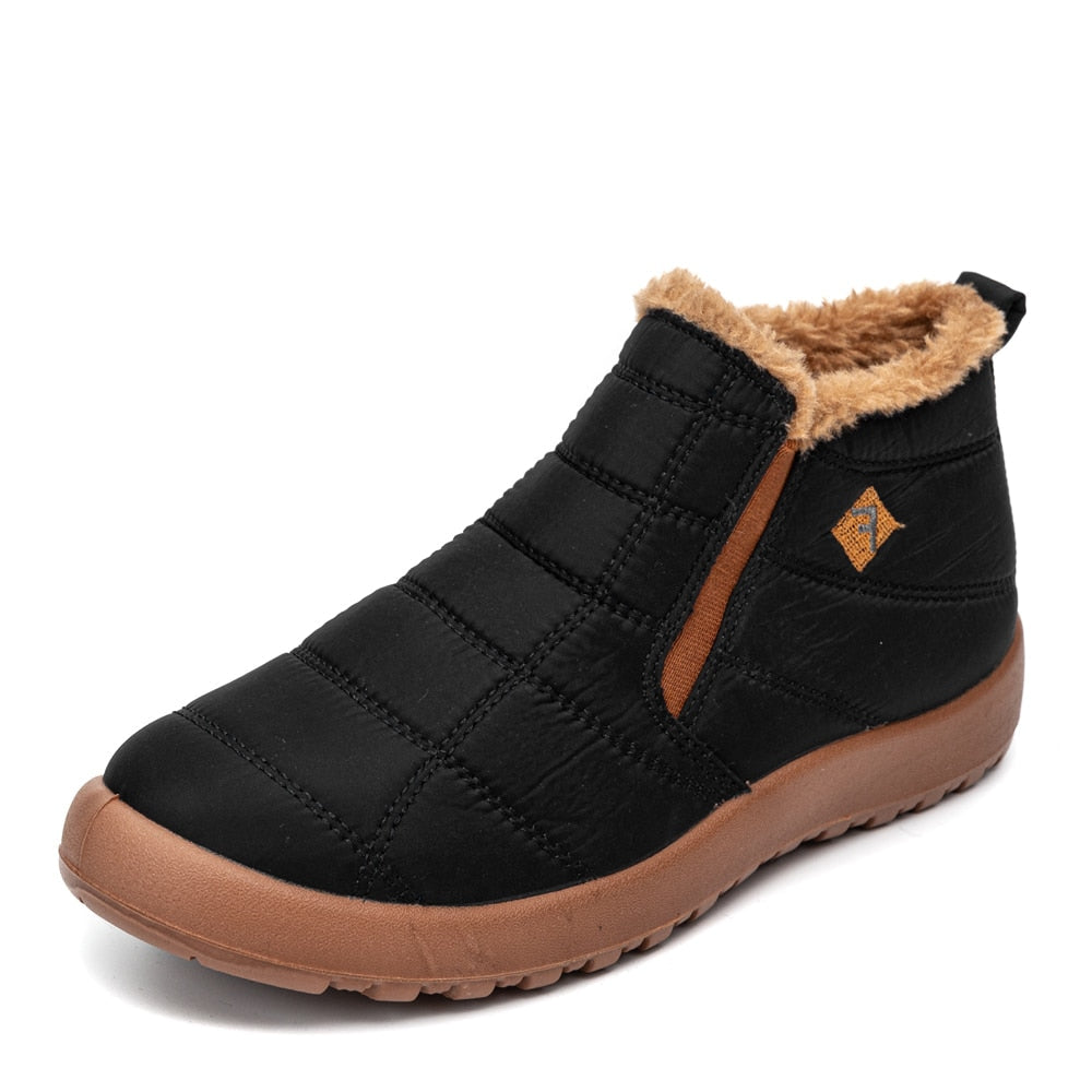 Bottines d'hiver chaudes en fourrure pour femme