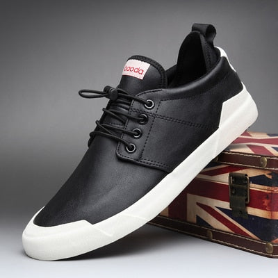 Chaussures décontractées en cuir à lacets pour hommes - Turbon