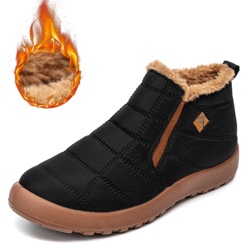 Bottines d'hiver chaudes en fourrure pour femme