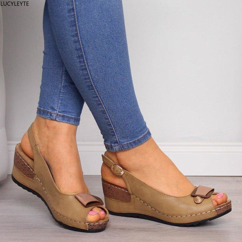 Sandales de marche à plateforme pour femmes - Heels