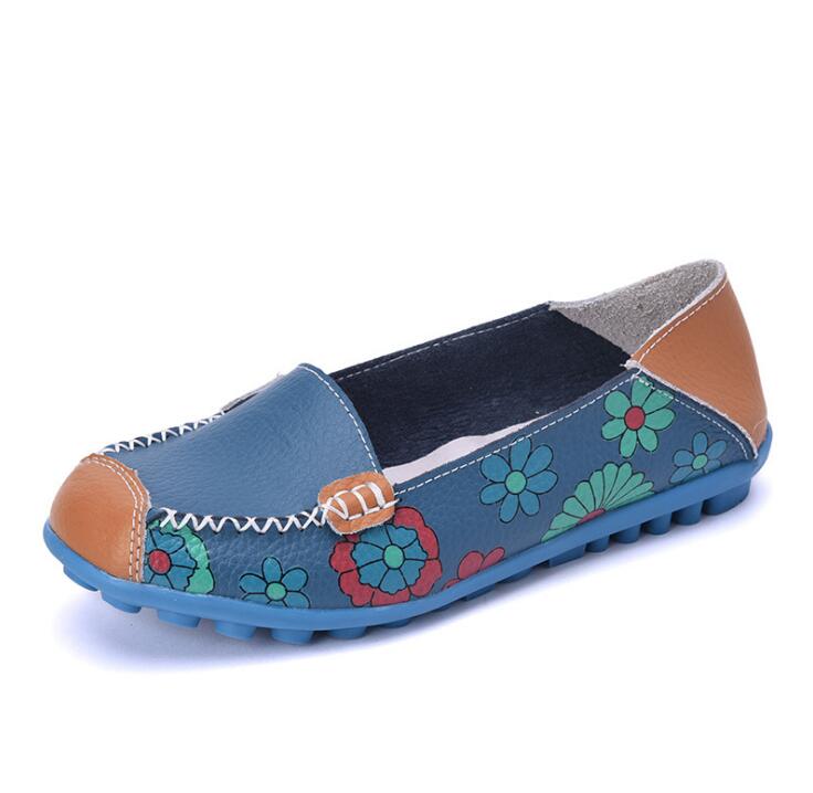 Chaussures orthopédiques en cuir fendu sans lacet pour Femmes - Orazia