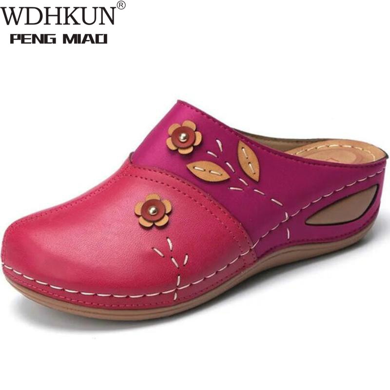 Bequeme, weiche Clogs mit Blumenmuster